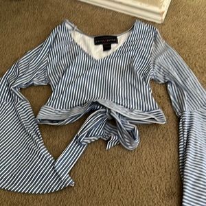 Polly Esther long sleeve crop top